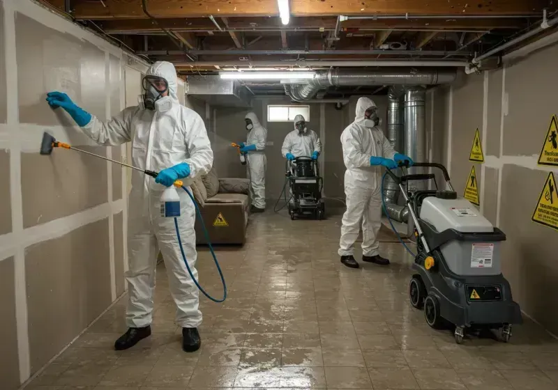 Basement Moisture Removal and Structural Drying process in Crab Orchard, WV